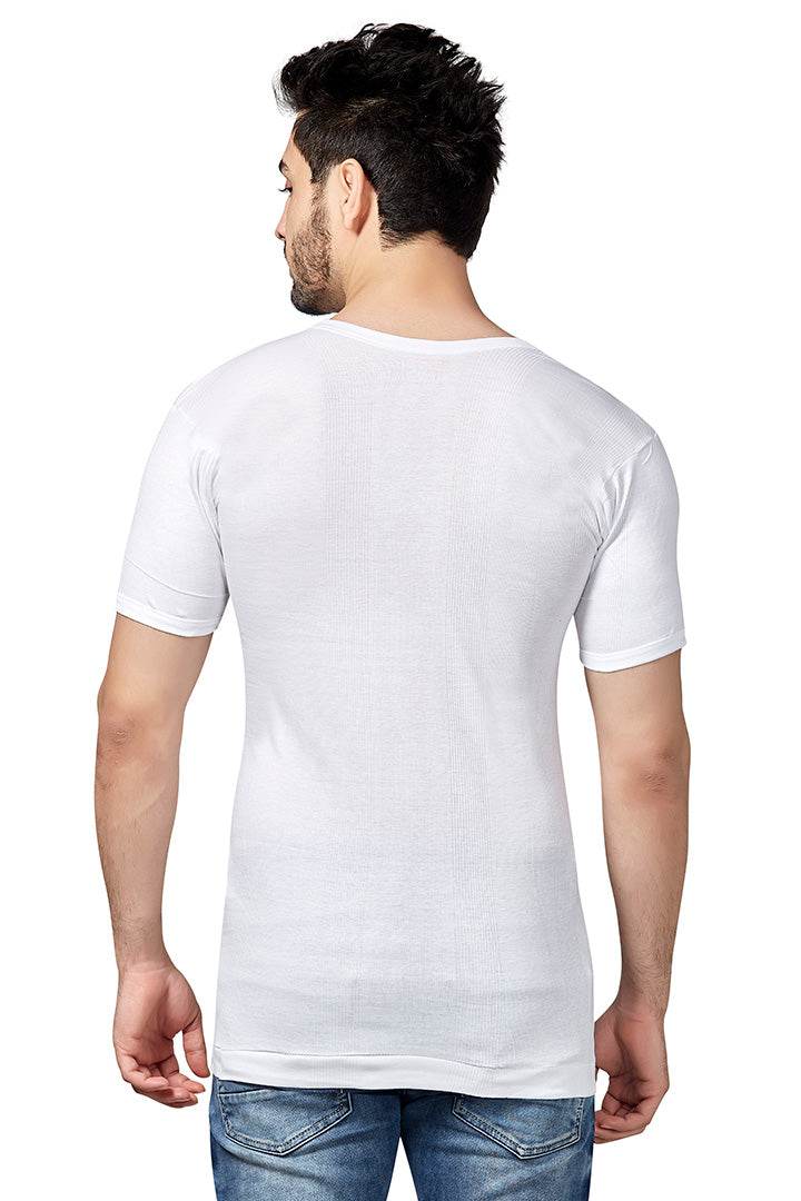 Poomex Flex RNS Men's Combed Cotton Rib Comfort Fit Sleeved Vest