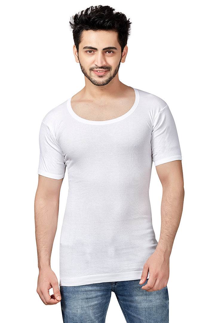 Poomex Flex RNS Men's Combed Cotton Rib Comfort Fit Sleeved Vest