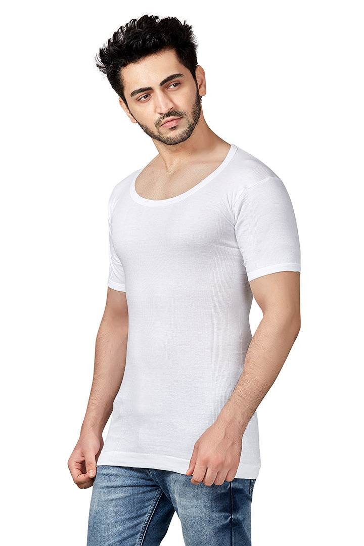 Poomex Flex RNS Men's Combed Cotton Rib Comfort Fit Sleeved Vest