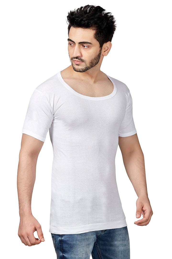 Poomex Flex RNS Men's Combed Cotton Rib Comfort Fit Sleeved Vest
