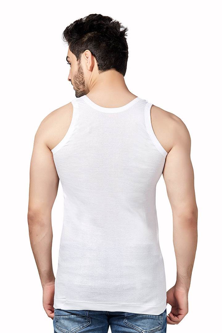Poomex Flex RN Men's Combed Cotton Rib Comfort Fit Sleeveless Vest